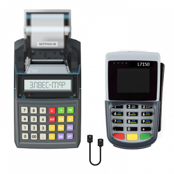 Комплект ККТ "ЭЛВЕС-МФ "R" без ФН (RAL7021) и PinPad L7150 (RS232